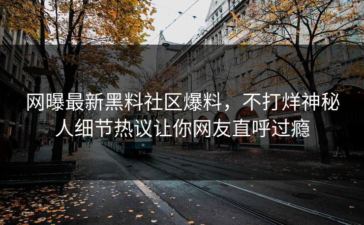 网曝最新黑料社区爆料，不打烊神秘人细节热议让你网友直呼过瘾
